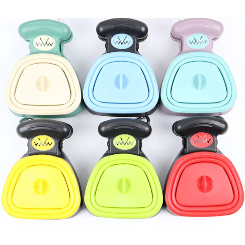 Foldable Dog Pooper Scooper with Built-in Waste Bag Dispenser | One-Hand Portable Pet Waste Picker