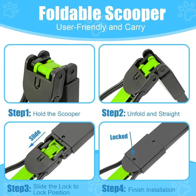 Pooper Scooper for Large Small Dogs Long Handle Poop Scoop for Yard Grass Gravel Dog Poop Grabber with High Strength Material