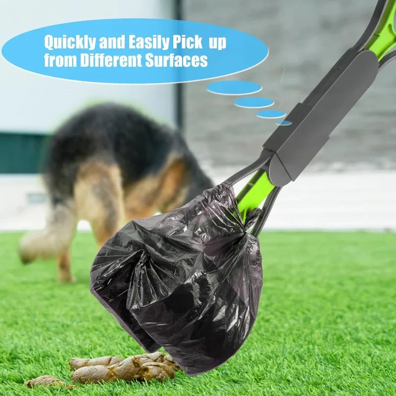 Pooper Scooper for Large Small Dogs Long Handle Poop Scoop for Yard Grass Gravel Dog Poop Grabber with High Strength Material